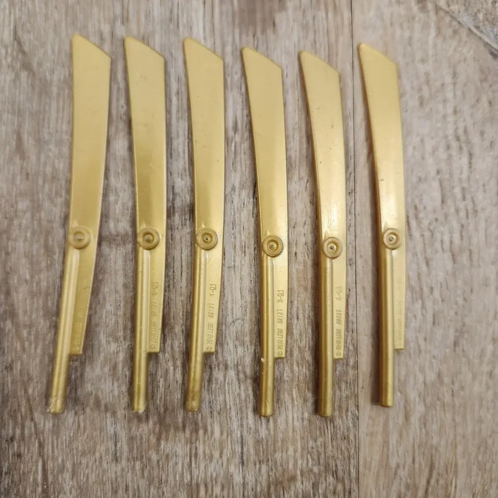 10 Pcs Lego Propeller 1 Blade 10L w/ Bar & 16L w/ Axle Sword Weapon Pearl Gold